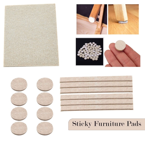 Furniture Pads Floor Protectors Felt Pads for Chair Legs, Rubber Feet for Door Handle Protect Wood Floors Home Crafts decoration