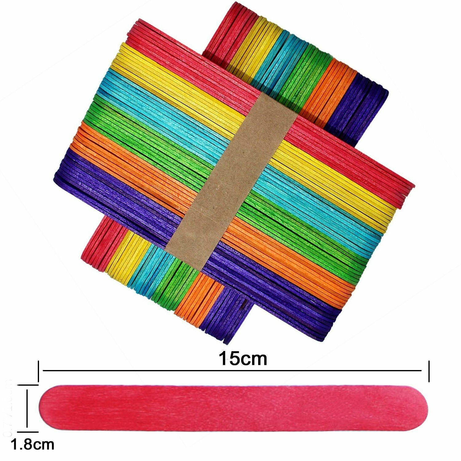 Jumbo Plain Coloured Lolly Sticks Wooden for Making Craft Etsy