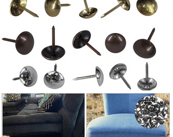 Antique Brass Upholstery Nail Tacks Studs Furniture Push Pins Thump Studs for Leathercraft Cork Wood Sofa Chair Cover 15mm x 9mm