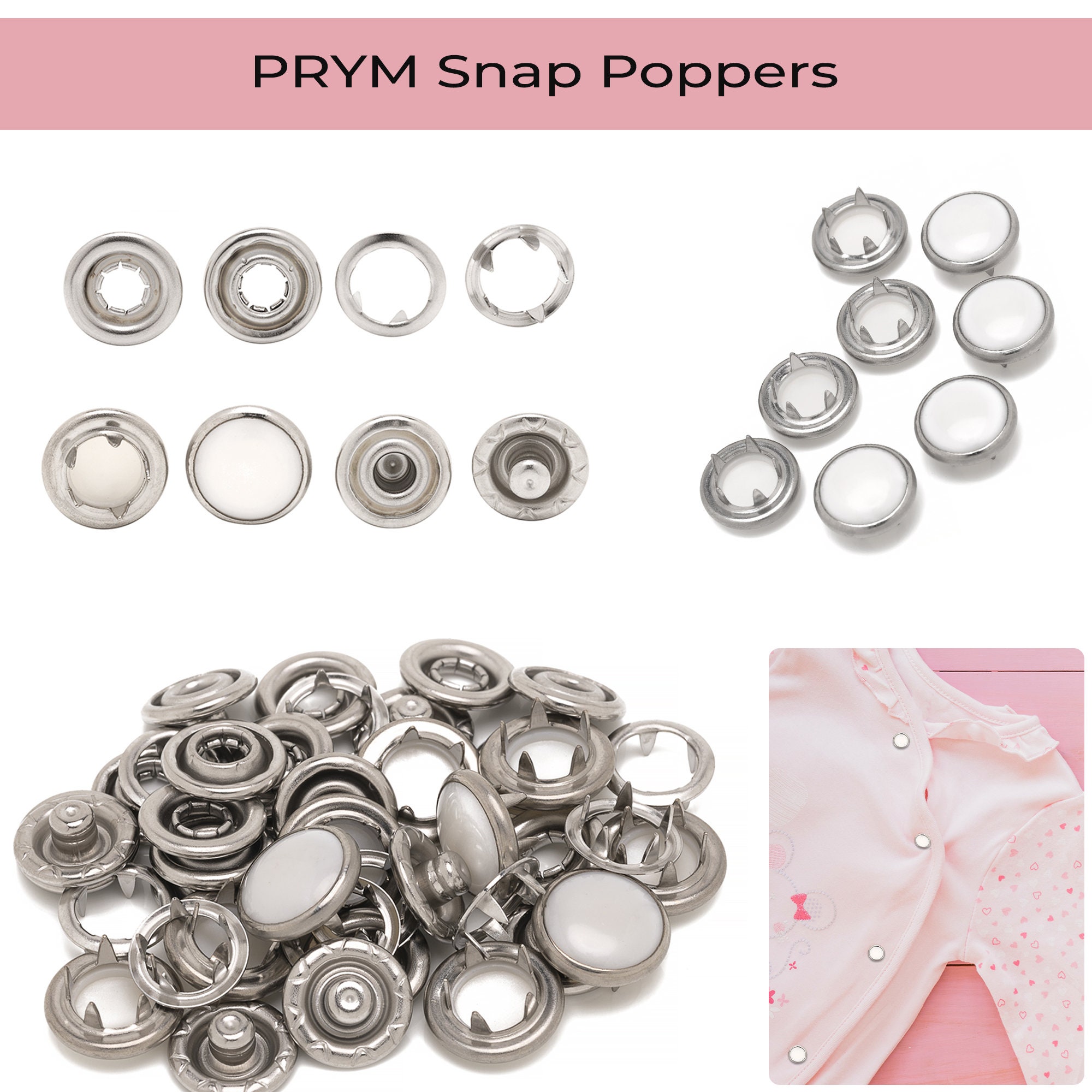 Metal Leather Snap Buttons 12mm Spring Snap Fasteners Kit Press Studs Clothing  Snaps Button Clothing Canvas Leather Craft Sewing 20/50 Sets 