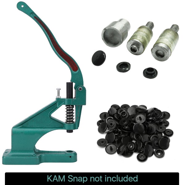 T3 T5 T7 KAM Snap Fixing Dies and Green Hand Press Machine For Clothing, Bags, Arts & Crafts, Fastening Leather Craft, Kids Wear, Baby Bibs