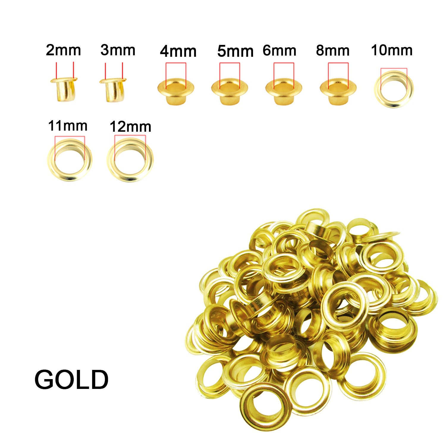 200Pack Flower Eyelet Grommets, 5mm Metal Eyelets for Fabric Clothing, Shoe  Eyelets, Belt, Bags, Bookmarks, Paper, Scrapbooking, Card Making and Other