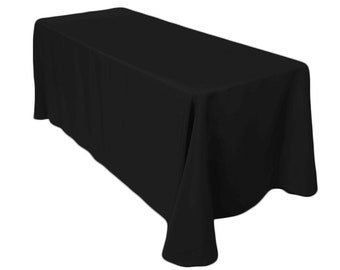 Blanco Negro Marfil Poliéster Cubierta de mesa Paño Banquete Banquete de boda Vajilla lisa Decoración de mesa de Navidad