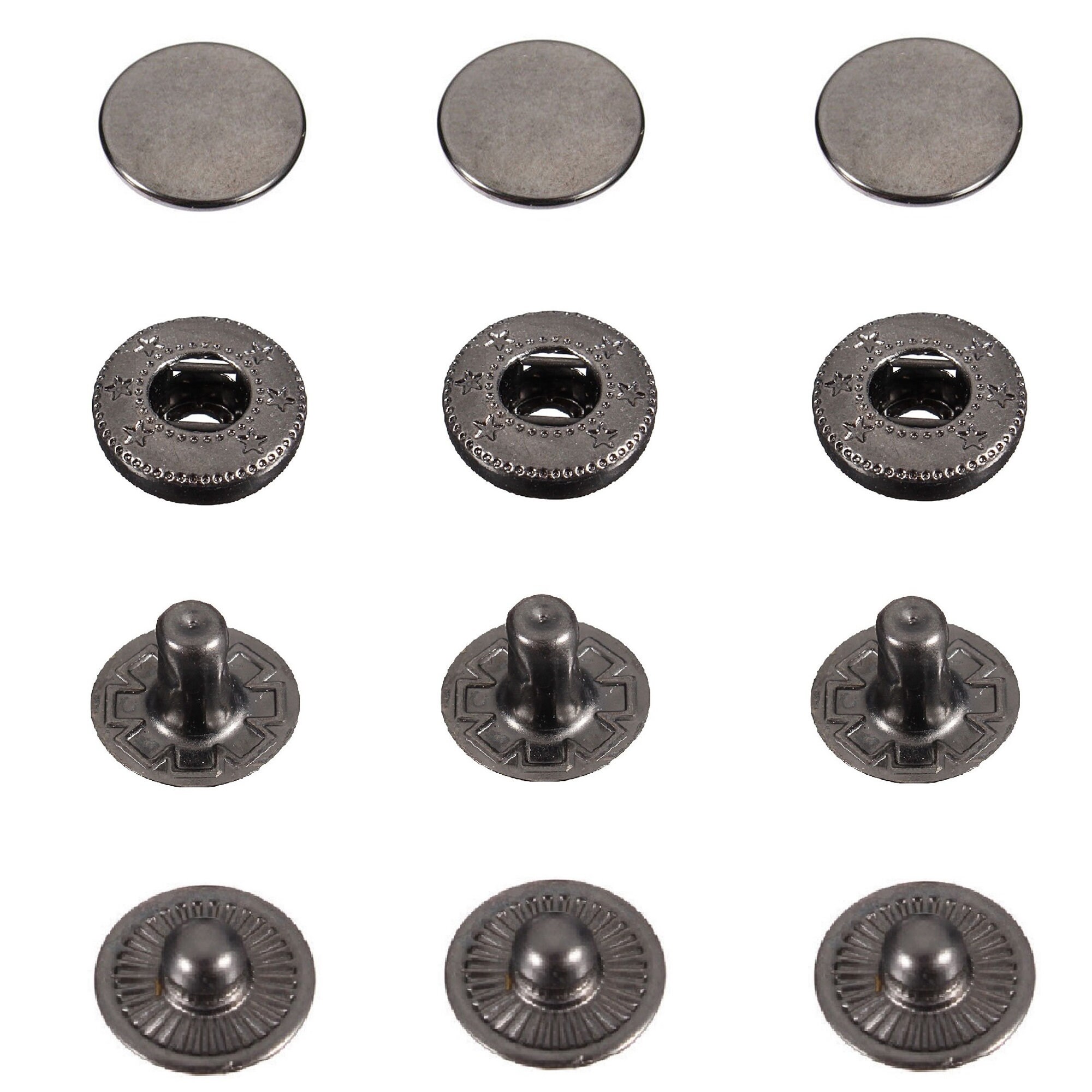 12mm S Spring Press Studs 4 Parts Snap Fastener Leather - Etsy UK