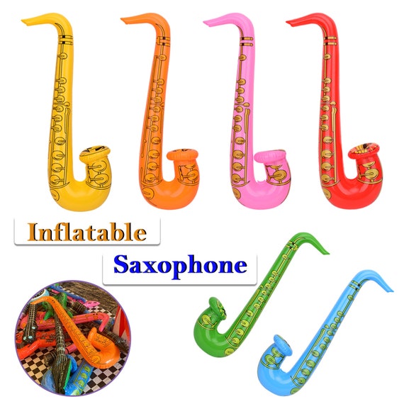 Juguete de saxofón inflable para niños, instrumento de jugador, mejor  saxofonista, inflables Glowhouse, rellenos de bolsas musicales para  cumpleaños -  México