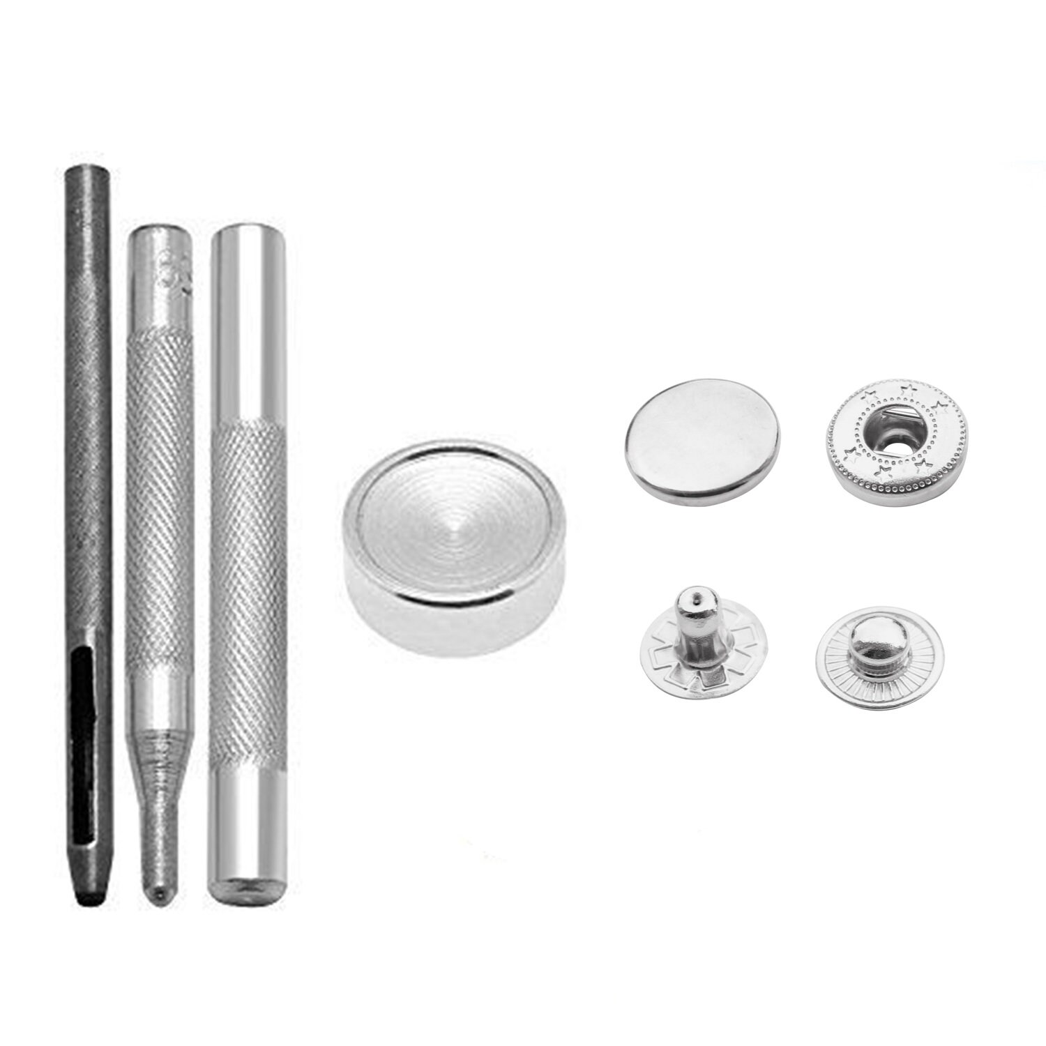 12mm/15mm S Spring Press Studs 4 Parts With Fixing Hand Tools Etsy