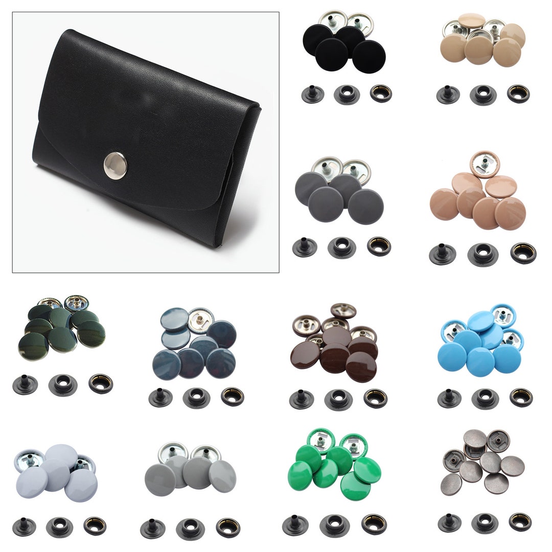15mm 4 Teile Druckknöpfe Druckknöpfe Knöpfe Set für Jacken Taschen Gürtel Armbänder Arts