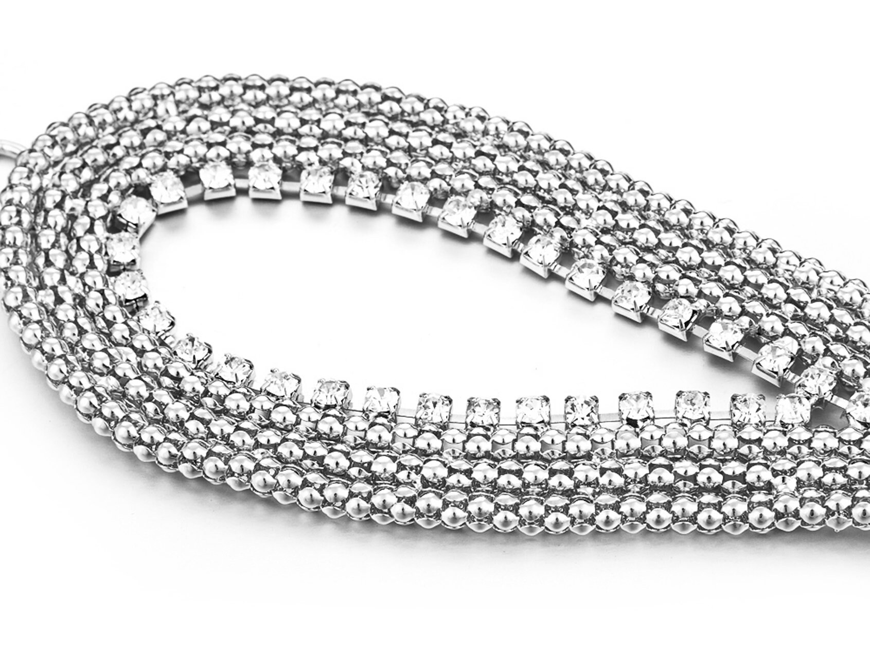 Women's Silver Waist Chain Belt With Diamante Studded Loop Etsy UK