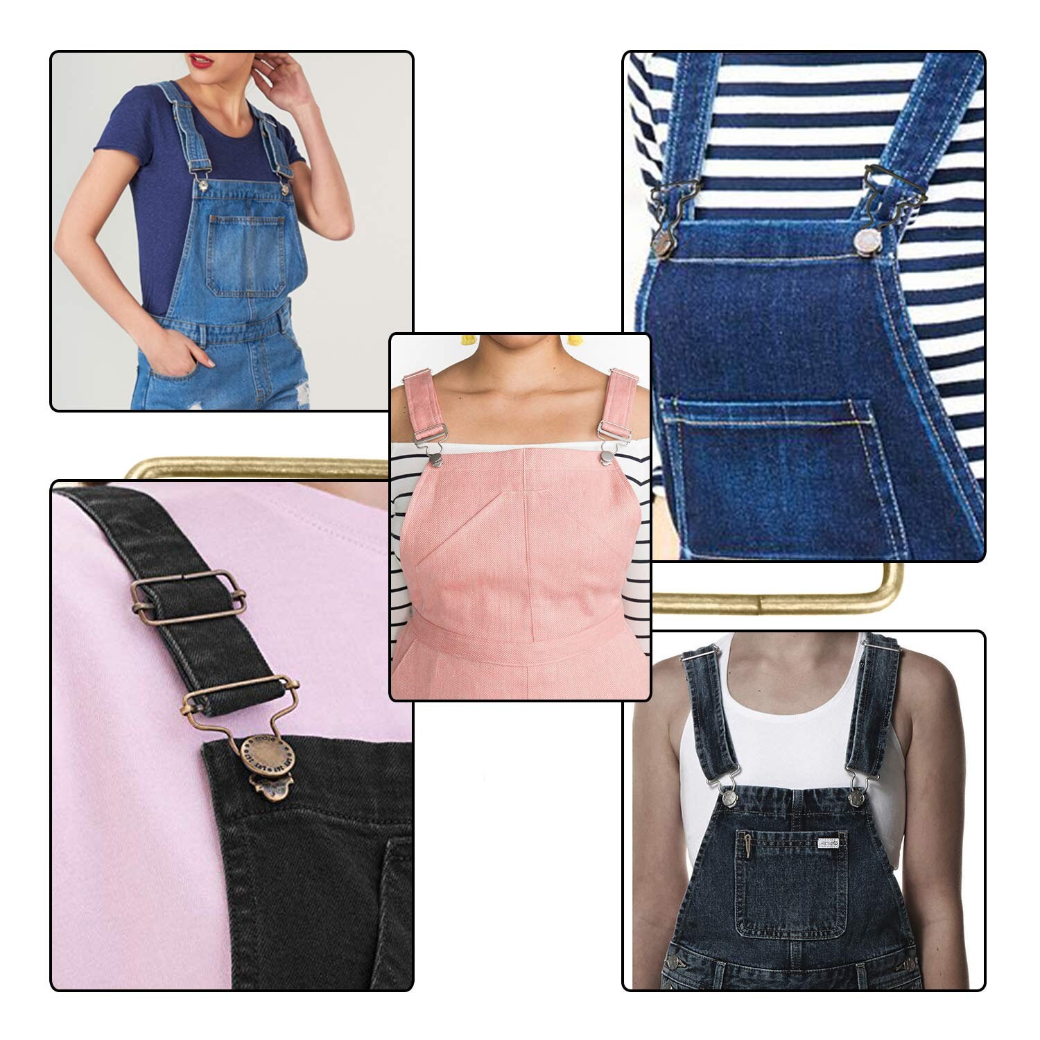 40mm Metal Dungaree Buckles with Rectangle Slider Fasteners Etsy