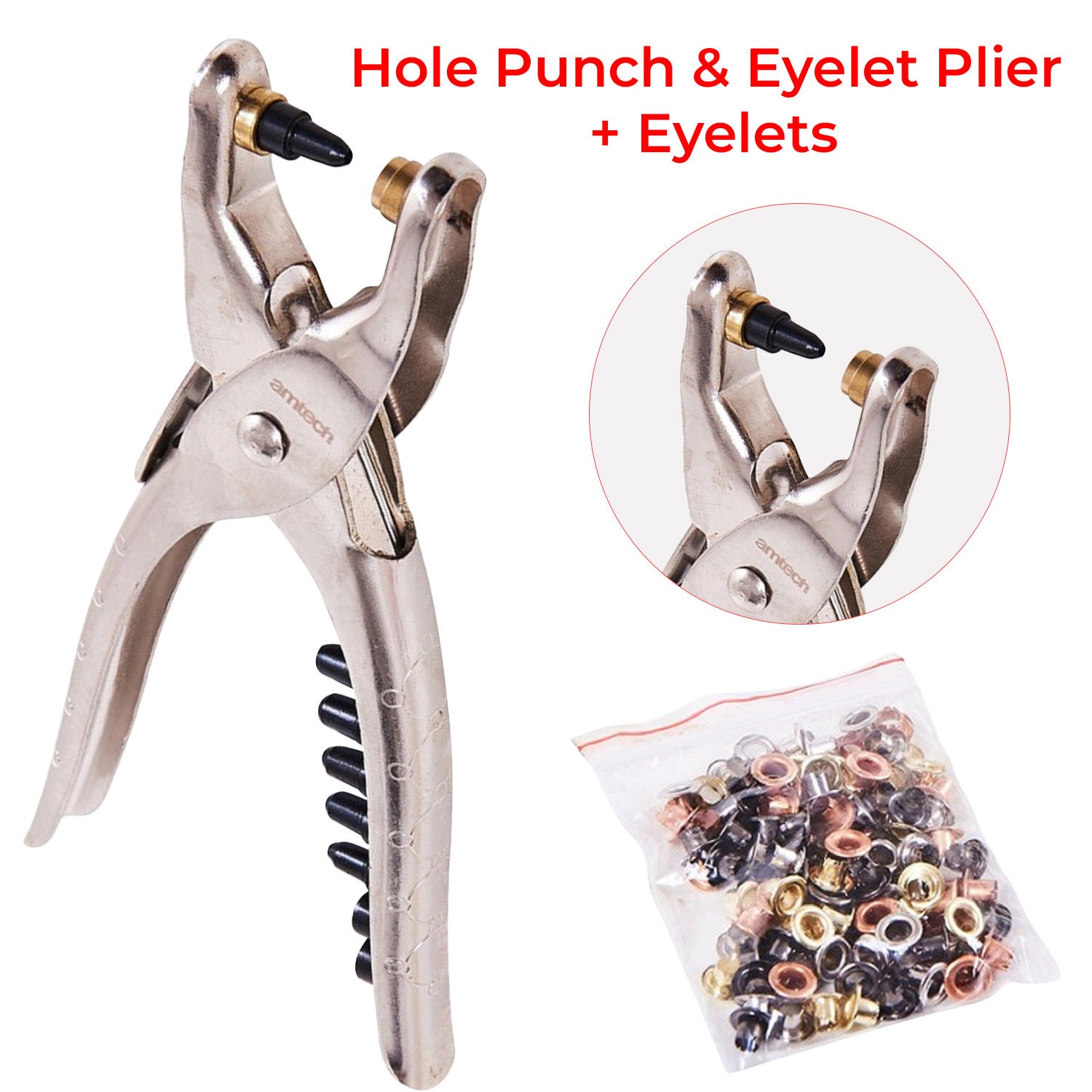 Driak Eyelet Fabric Punch Pliers Leather Canvas Hole Puncher Tool Eyelet  Grommet Plier Hole Punch Button Eyelet Tool Eyelet Pliers Leather Repair  Kit