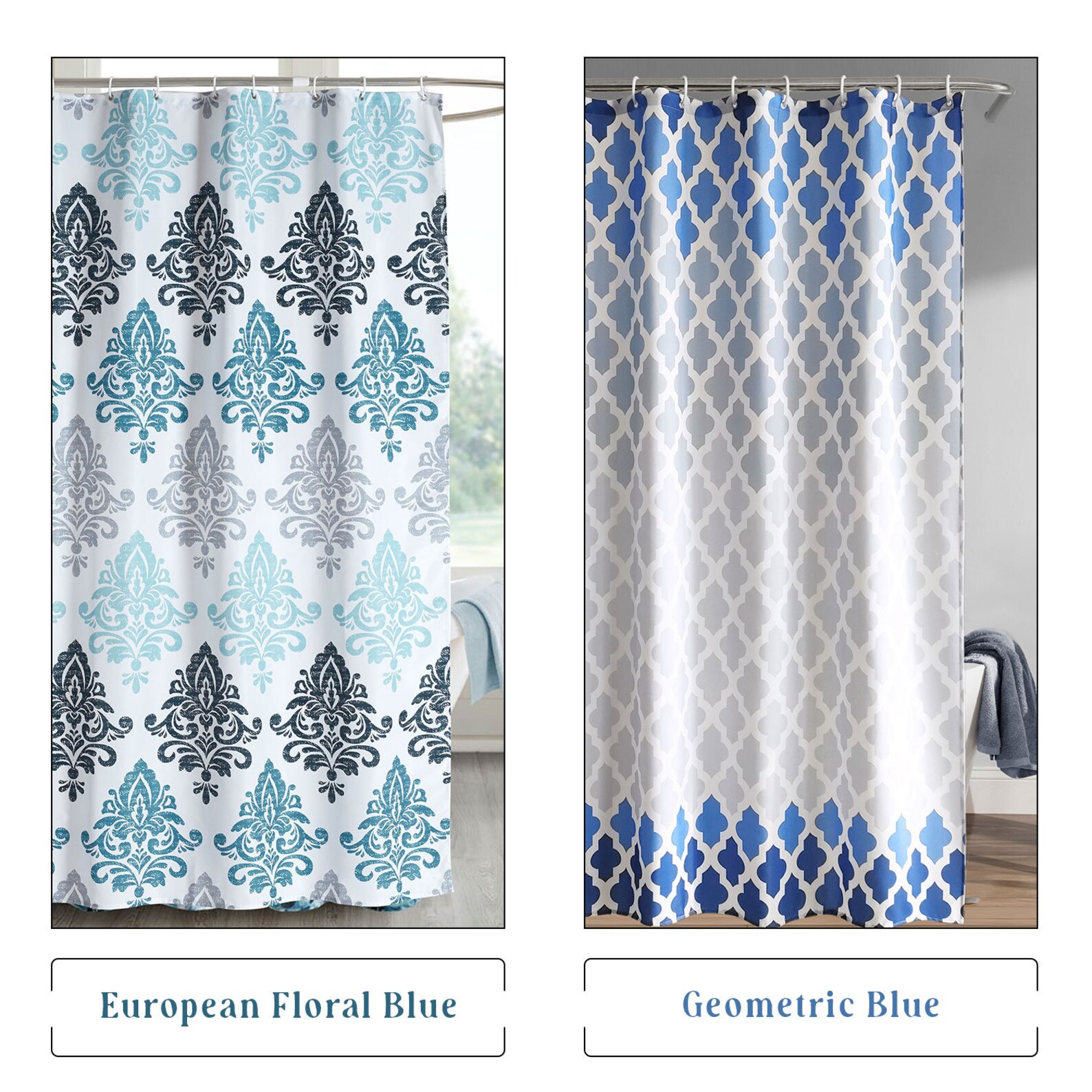 Shower Curtain Printed Polyester Waterproof Bathroom Etsy