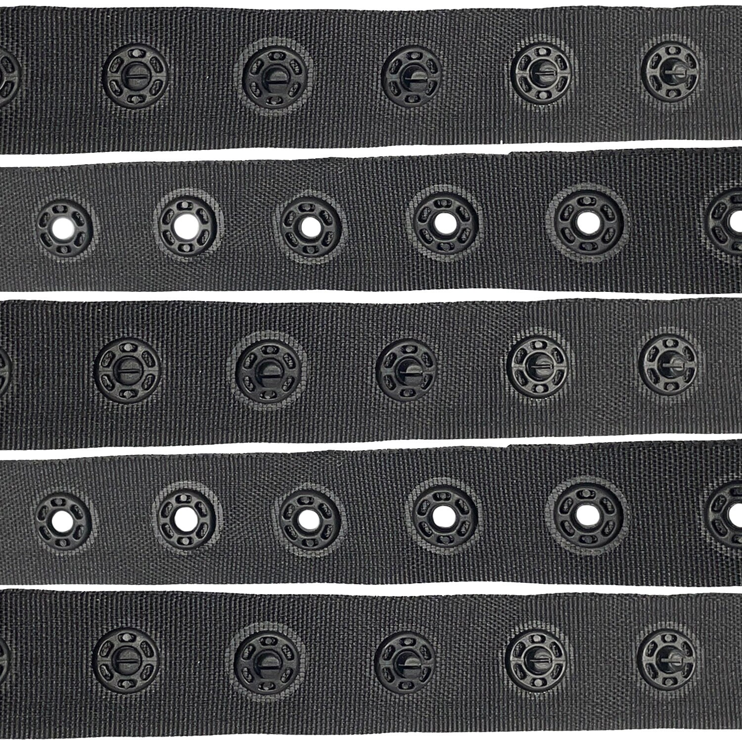 Popper Tape/Snap Tape Fastener for Duvet Covers/Cushions/Fabric/10mts BLACK 