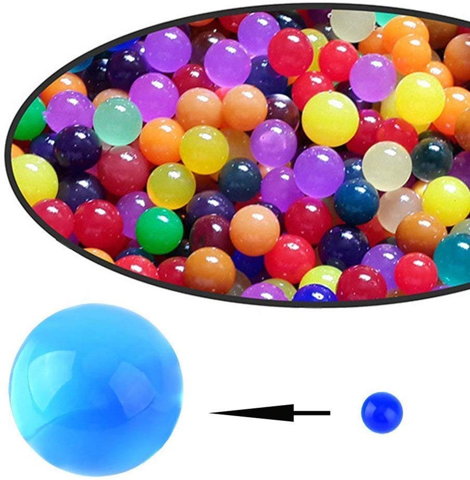 50pcs Large Mixed Coloured Water Beads Crystal Aqua for Pool Etsy