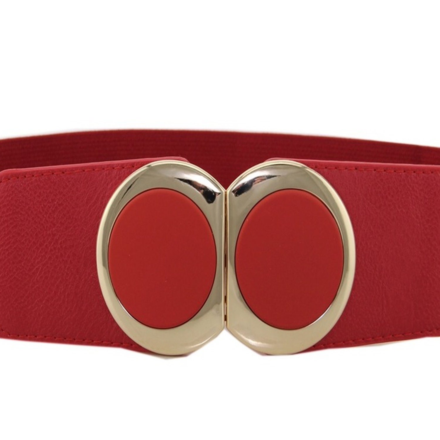 Double Circle Golden Buckle Women Girls' Beltfashion Rivet