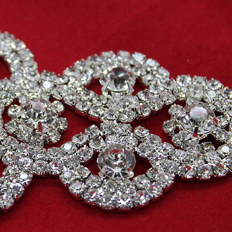 180mm X 60mm Diamante Rhinestones Sew on Motif Crystals Patch Etsy