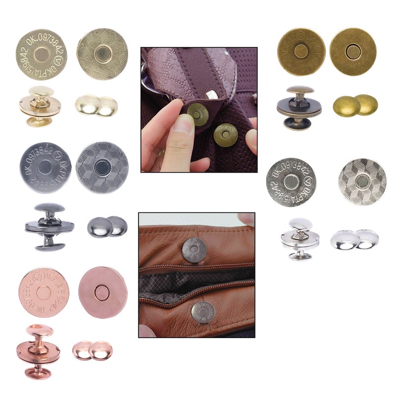 14mm Clasp Snap Fastener Button Double Rivet Closures Etsy