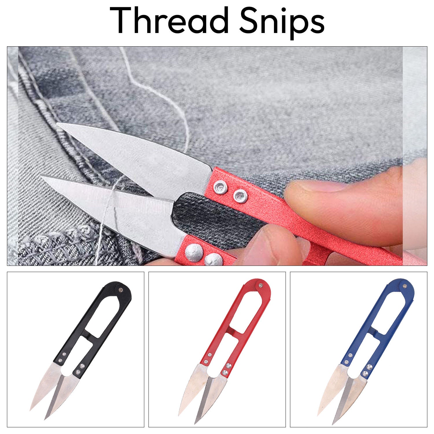 Mini Handheld Craft Sewing Thread Snips/Cutting Yarn Scissors, Pack of 2