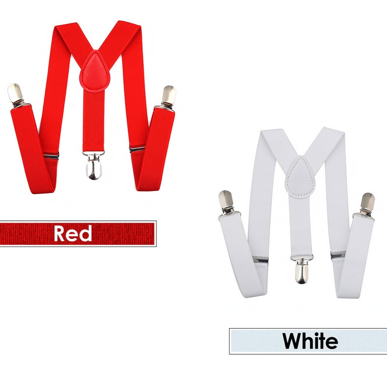 Mens 35mm Suspender Braces Clip ajustable en Y Shape Suspender Pantalones Elastic Plain Classic imagen 4