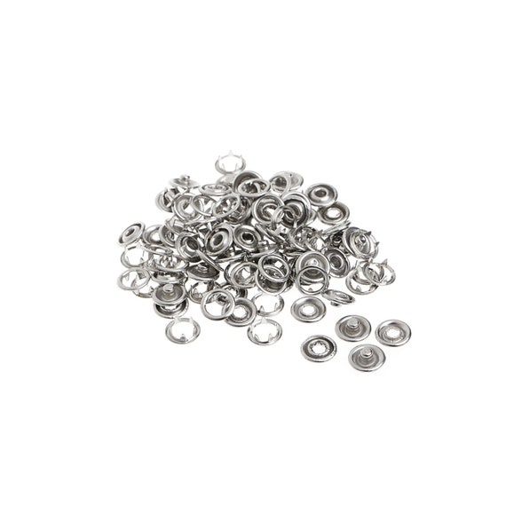 Kids Wear Bibs 9.5mm, 100pcs, Silver Trimming Shop Brass Snap Poppers Fasteners Prong Ring Press Studs for Babygrows Custom Clothing or DIY Projects Kids Wear Bibs 9.5mm, 100pcs, Silver Trimming Shop Brass Snap Poppers Fasteners Prong Ring Press Studs for Babygrows Custom Clothing or DIY Projects