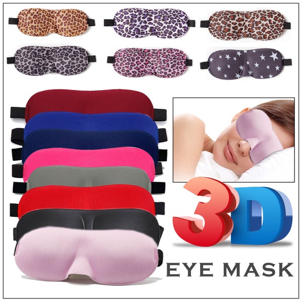 Masque contour des yeux 3D Blinder pour dormir Masque de sommeil unisexe avec sangle réglable Masque doux et confortable pour les voyages