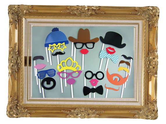 Cadre De Papier Selfie Photo Booth Avec Accessoires De Fete Etsy France