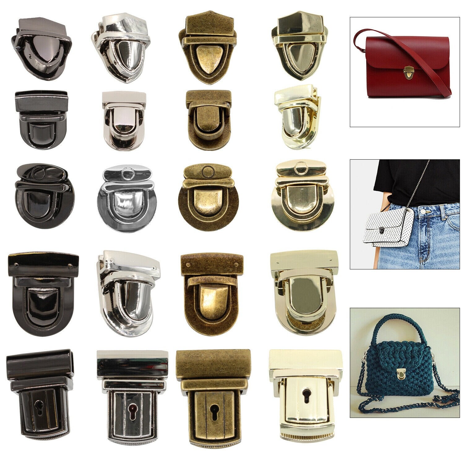 wholesale bag accessories metal buckle magnetic