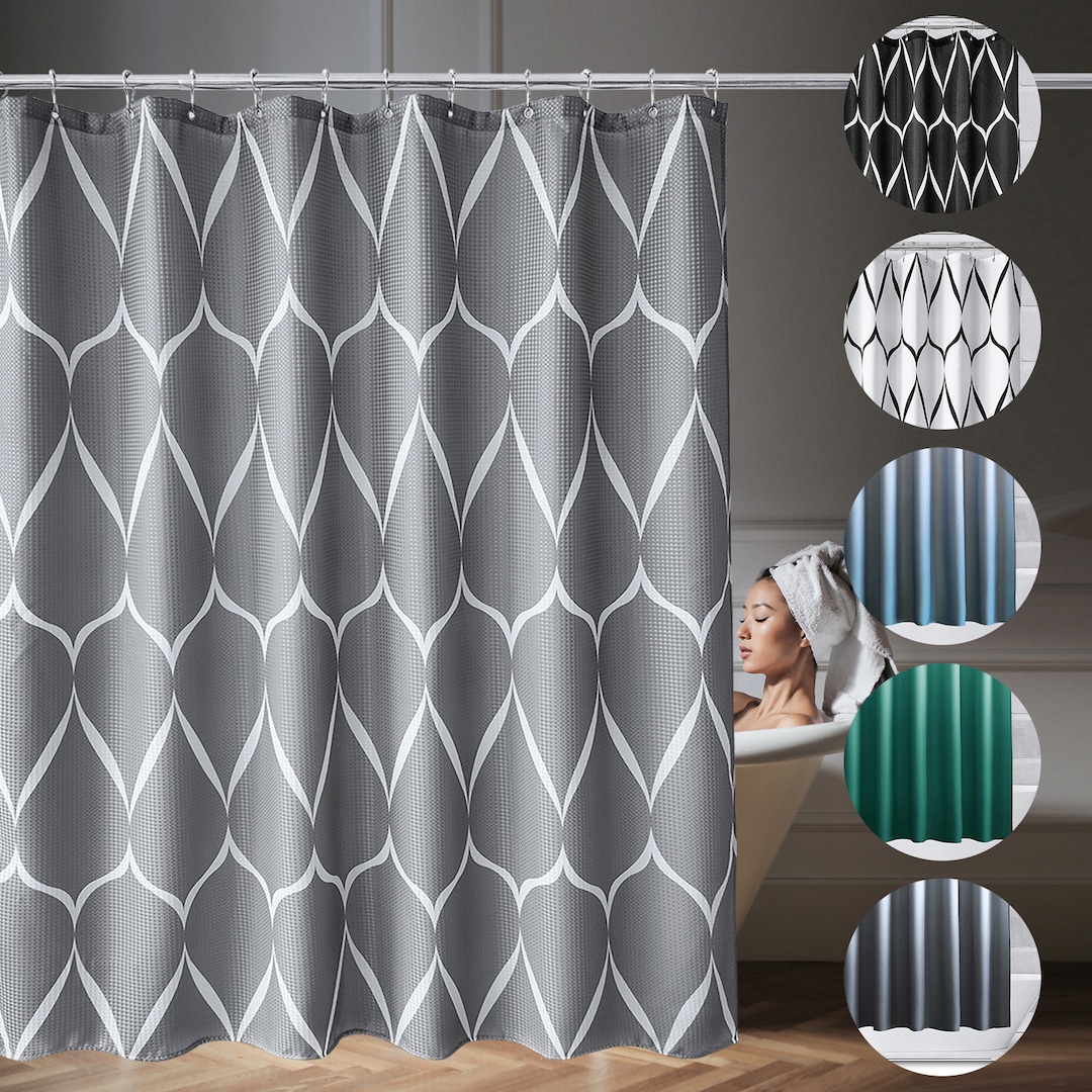 Bathroom Shower Curtain Mould Resistant Waterproof Anti Mold Mildew ...