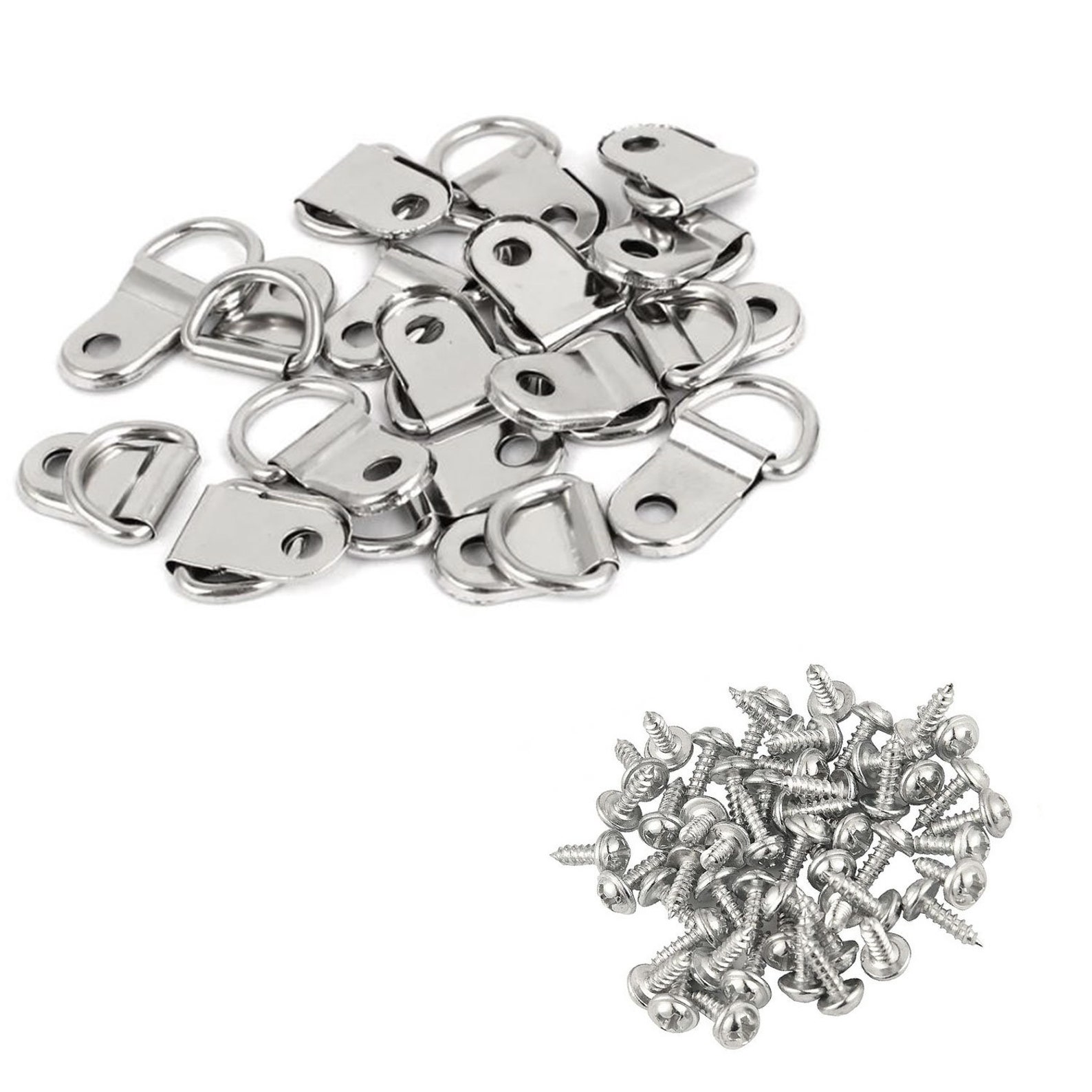 D Ring Clips With Screws 100pcs Picture Frame Hangers Hook for Etsy UK