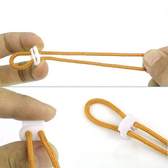 Spring Cord Locks for Drawstrings Plastic Double Holes Cord Ends Fastener  Oval Toggle Stopper Sliders for DIY Projects, Shoelaces, Backpack -   Sweden