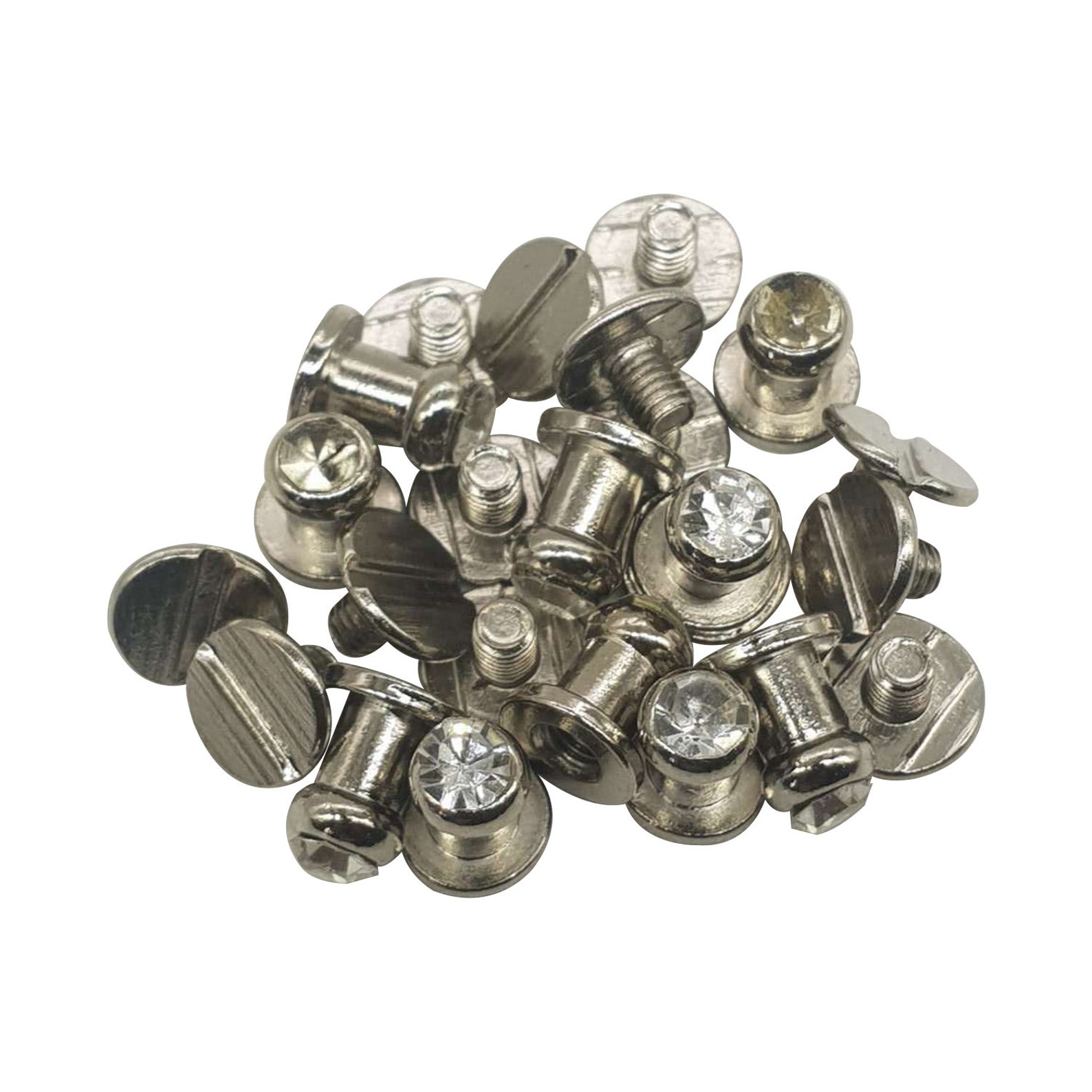 Diamante Studs Round Head Chicago Screw Rivets for Leather Etsy