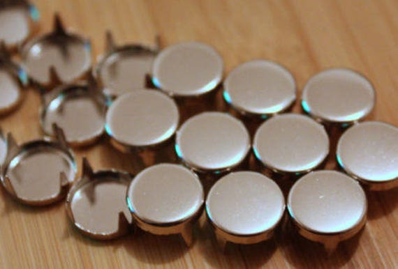 100 x 5mm Silver Round Studs Rivets Leather Craft Punk Studs Goth spike Bag