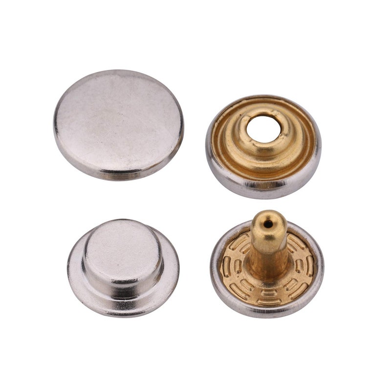 12.5mm Double Sided Brass Press Studs 4 Part Rust Proof & Etsy