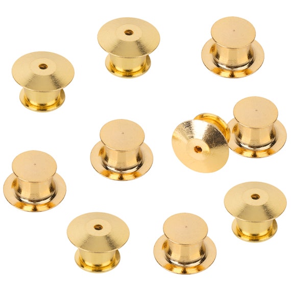 Flathead Lapel Pin Backs Holder Clutch Clasp Solid Brass Locking Faste