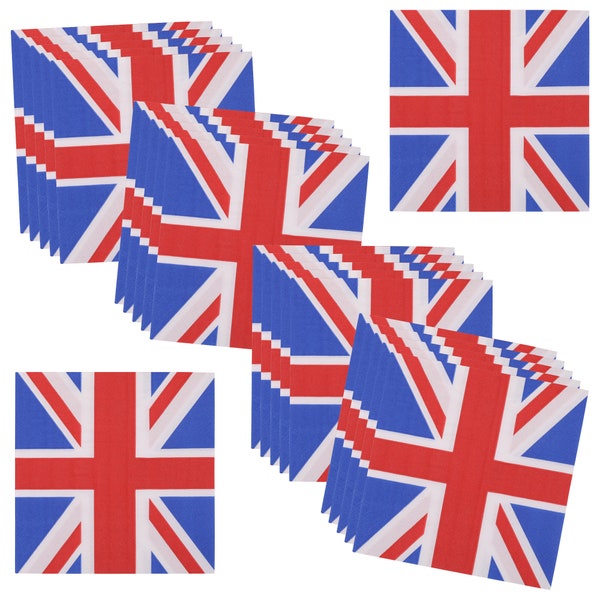 Union Jack Napkins Union Jack Flag Napkins, Union Jack Party Luncheon Napkins For Party Supplies Sporting Events Pub BBQ Royal Theme