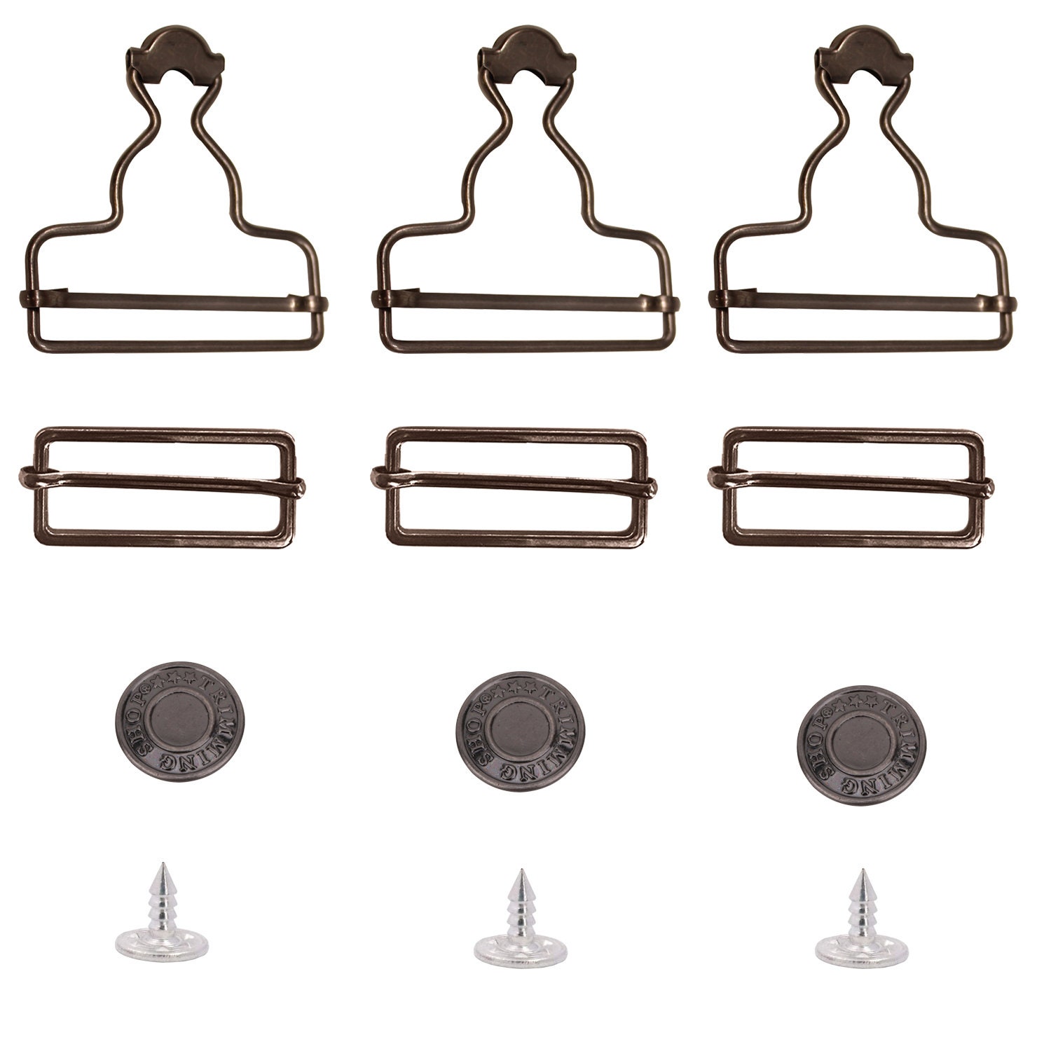 JRYXDS 6er Set Latzhosen Schnallen - Metall Dungaree Clips Für Hosenträger