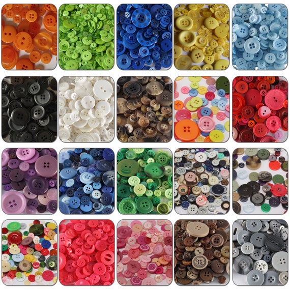 100g MIXED BUTTONS ASSORTED SIZES COLOURS CRAFT SEWING CARDMAKING EMBELLISHMENTS