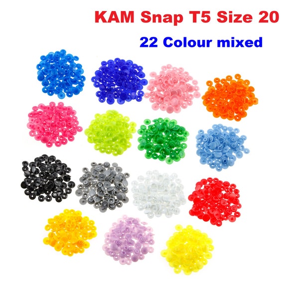 Button Stud Closures Snap Fasteners In 8 Colours 160 Pieces - 10.7Mm Size 16 Kam Snaps T3