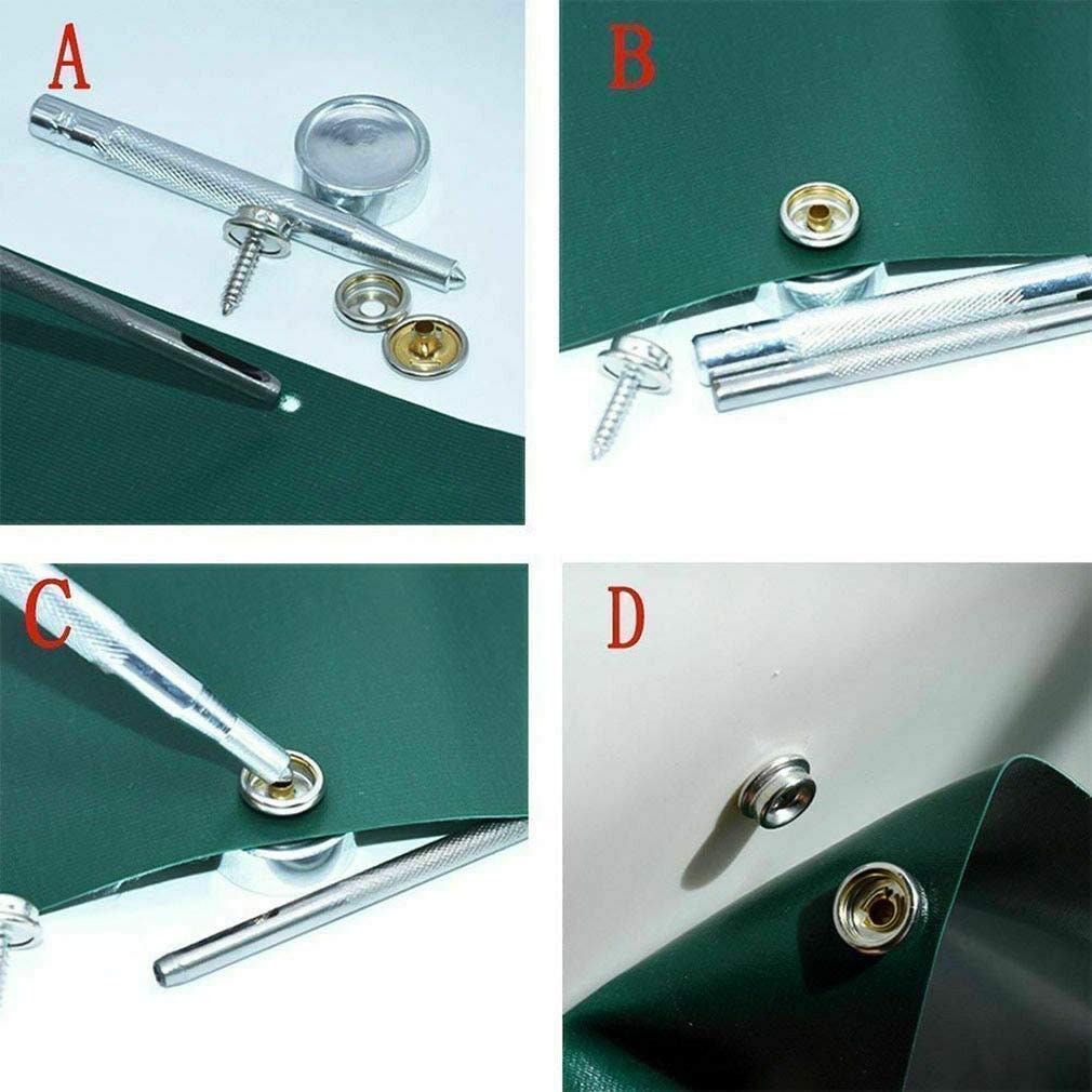 15mm Silver Heavy Duty Press Studs Snap Fasteners With Screw 3 Etsy