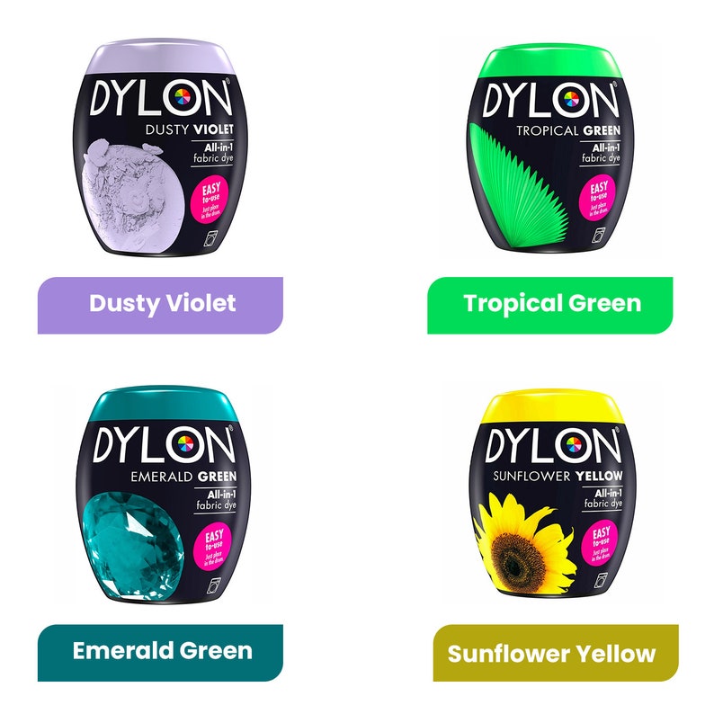 DYLON Washing Machine Fabric Dye Pod for Clothes Soft Etsy