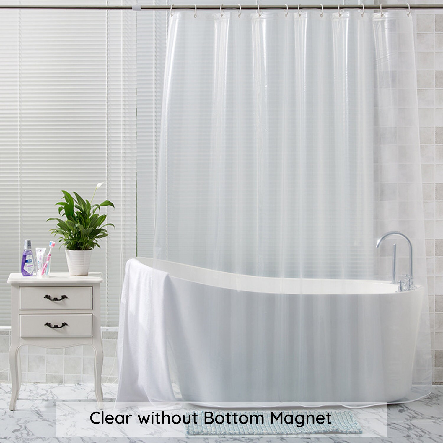 Shower Curtains for Bathroom Mildew and Mould Resistant Bath