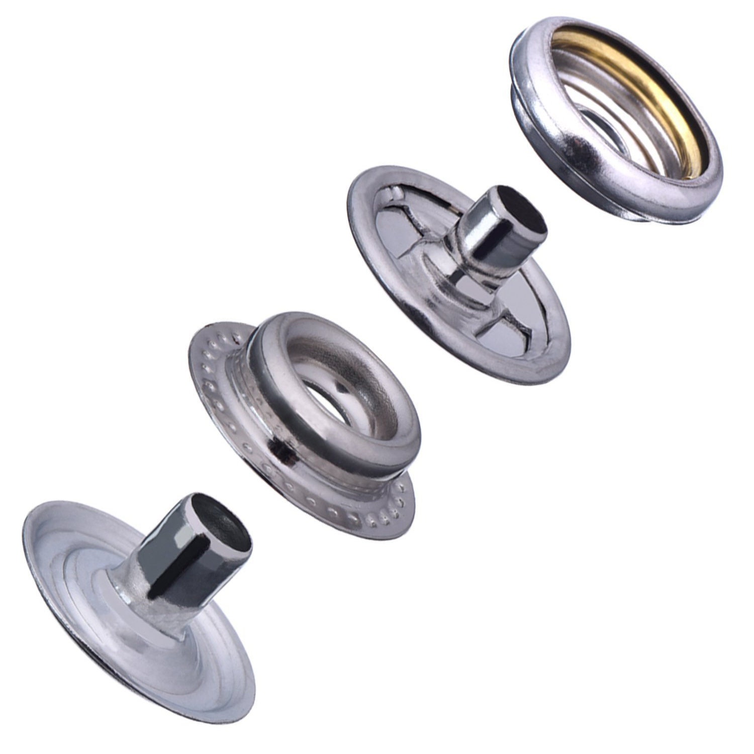 15mm Silver Press Studs Poppers Snap Fastener Press Studs Etsy Canada