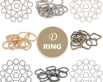 Welded Metal D Ring Fasteners Buckle for Hand Bag, Webbing Strap, Purse, Dog Collars, Belts, DIY Craft Projects 20mm, 25mm, 30mm, 35mm, 40mm