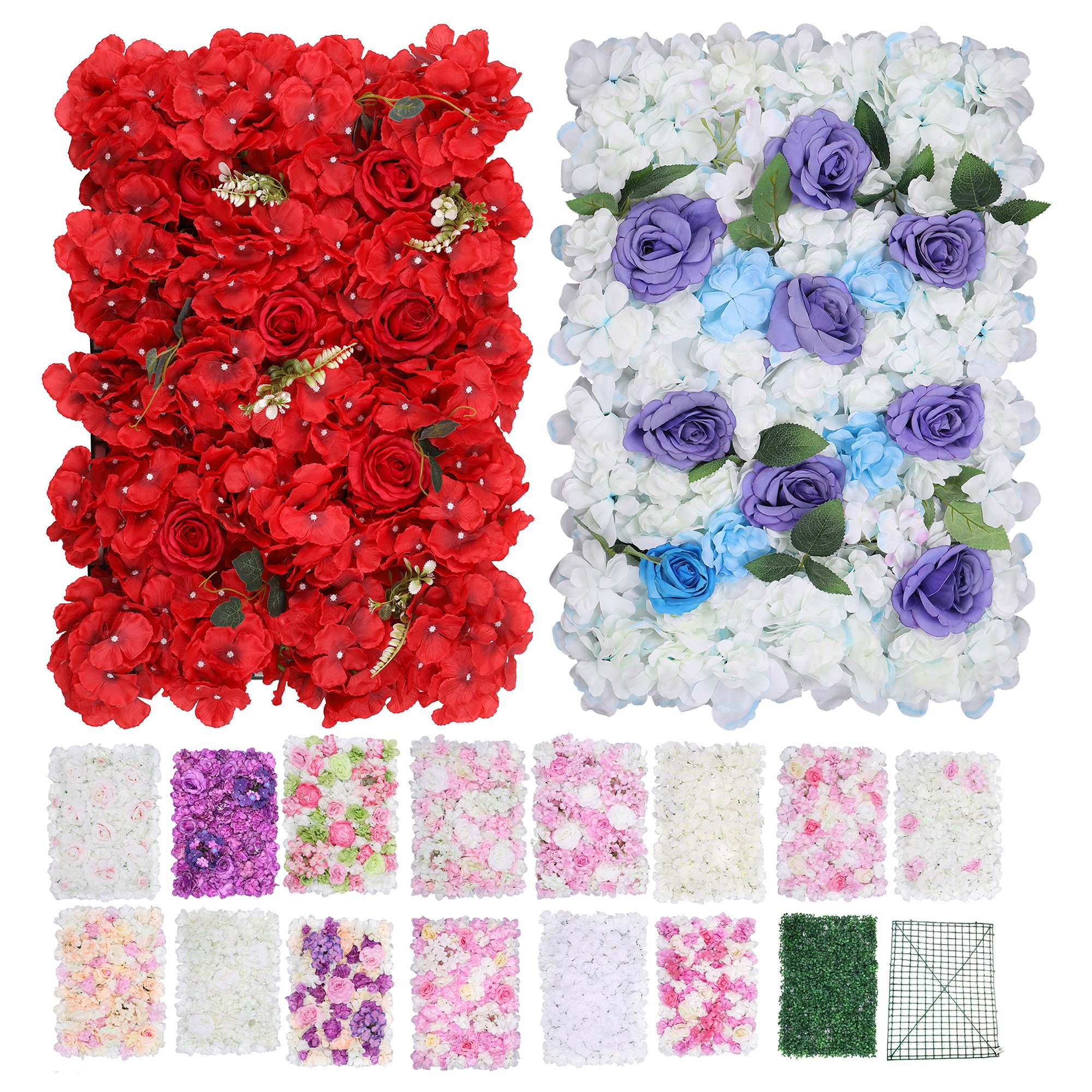 Panneau de décoration murale en soie artificielle bon marché pour fleurs  mur décoratif rose Fleurs en gros Décoration de mariage en toile de fond -  Chine Mur de fleurs et mur de