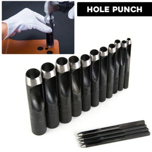 12pcs Leather Round Shape Hole Punch Kit