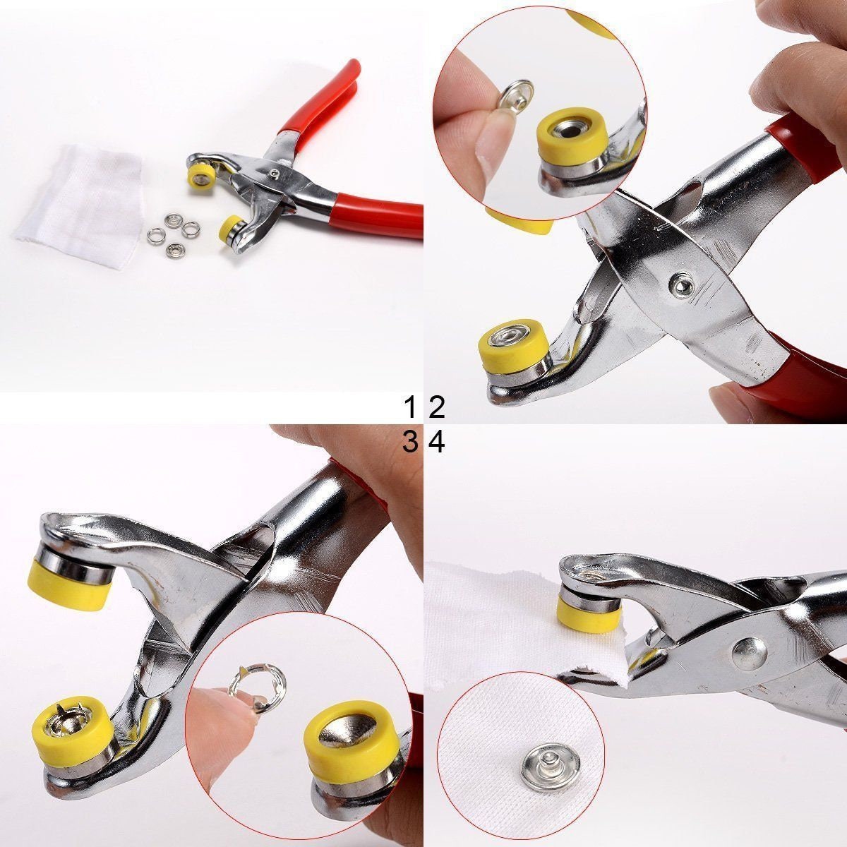 12mm Pearl Snap Poppers With Fixing Plier Tool or Only Plier Tool
