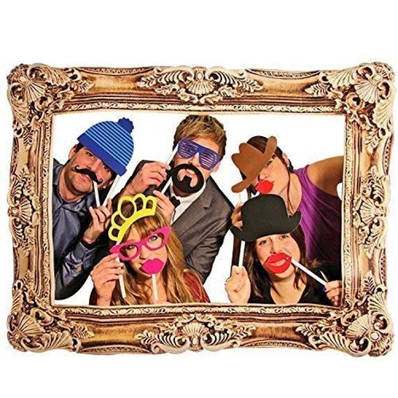 Cadre De Papier Selfie Photo Booth Avec Accessoires De Fete Etsy France