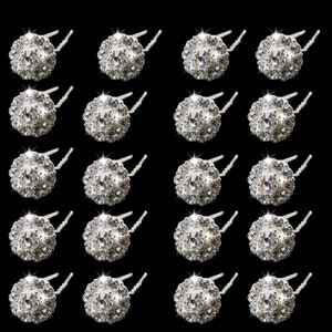 10pcs Diamante Rhinestones Clear Crystal Bridal Hair Pins Wedding Prom Hair Pins Clips Diamante Sparkle Wedding Bridesmaids Rhinestone image 3