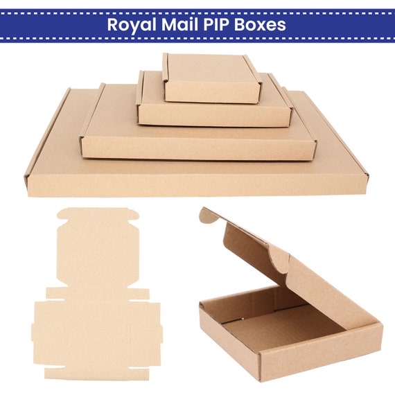 White Brown Die Cut Folding Lid Cardboard Boxes Mailers C4 C5 C6 PIP FULL RANGE