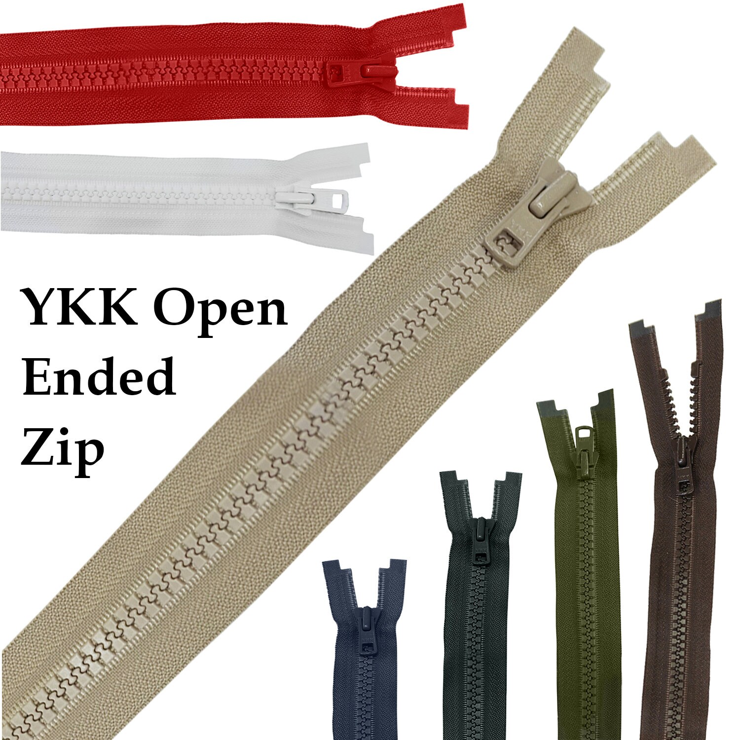 26 Colours 66cm/26" Medium Weight  YKK Open End Zip Choose Your Own 