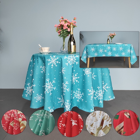 Christmas Tablecloth Side Lined Satin Bell 